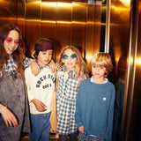 Unisex trousers - Blue with animal print