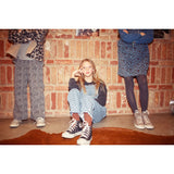 Flare trousers - Grey with zebra print