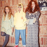 Flare trousers - Grey with zebra print