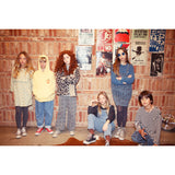 Flare trousers - Grey with zebra print