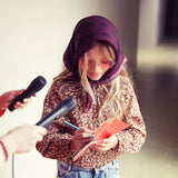 Blouse - Light pink and brown flowers
