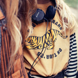 Longsleeve t-shirt - Ecru and black stripes