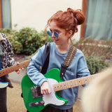 Sweatshirt - Blue with rock stars print