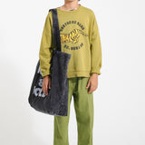 Sweatshirt - Olive green with tiger print