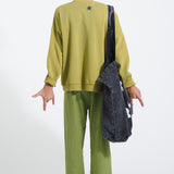 Sweatshirt - Olive green with tiger print