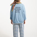 Sweatshirt - Blue with rock stars print