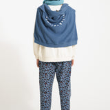 Unisex trousers - Blue with animal print