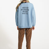 Sweatshirt - Blue with rock stars print