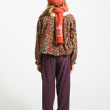 Peter pan collar blouse - Multicolor flowers