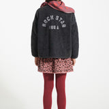 Chiffon bandana -Bordeaux with red apples allover