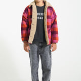 Chiffon bandana -Bordeaux with red apples allover