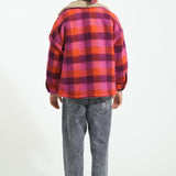 Chiffon bandana -Bordeaux with red apples allover