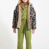 Blouse with collar - Green checkered