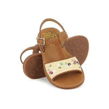 PLAGETTE RAPHIA BROD - LAMINATO-RAPHIA - CREMA-CUERO van POM D'API | Kids Conceptstore Le Fanfare