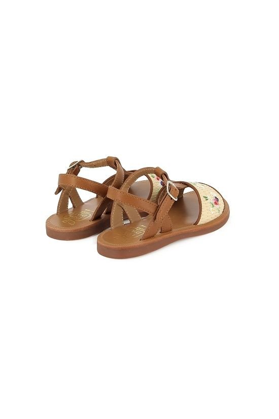 PLAGETTE RAPHIA BROD - LAMINATO-RAPHIA - CREMA-CUERO van POM D'API | Kids Conceptstore Le Fanfare