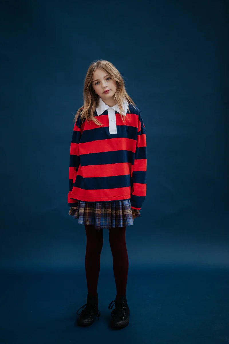 Plisse skirt - check van Repose AMS | Kids Conceptstore Le Fanfare