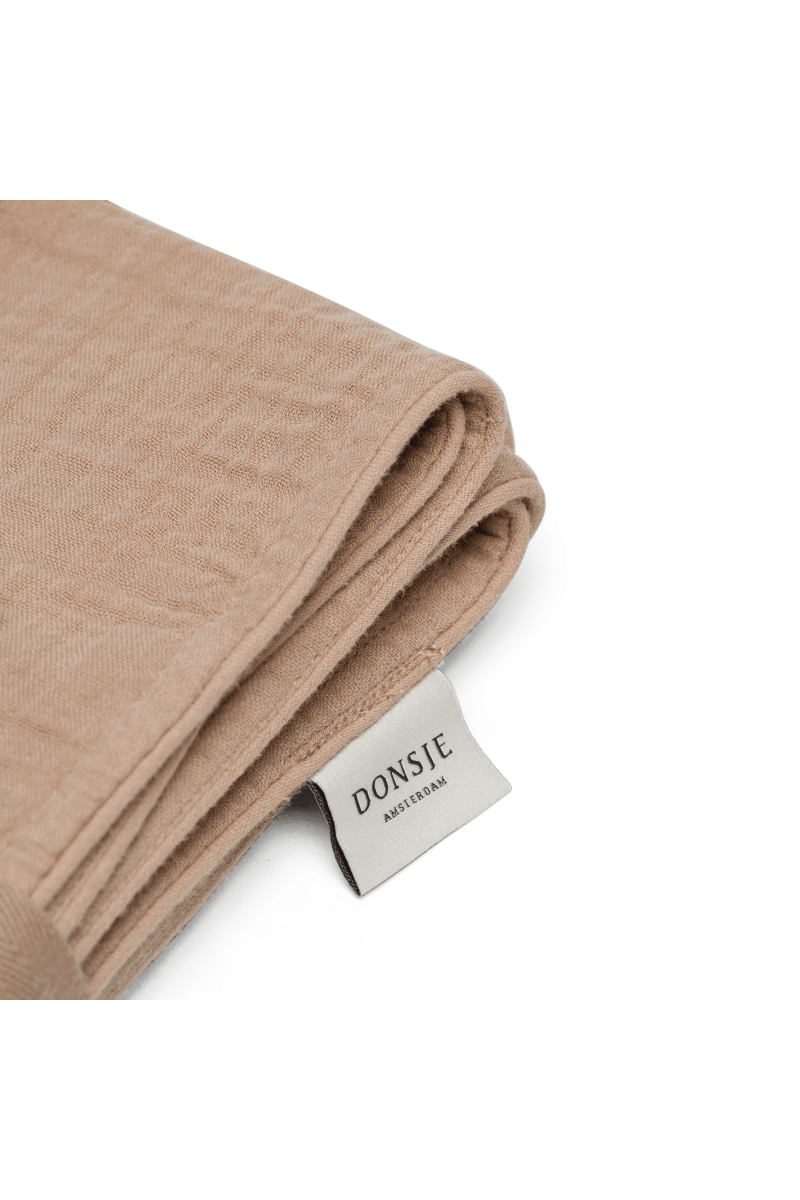 Ploekie Muslin Blanket XL - Fluffy Bunny - Rose Mocha van Donsje Amsterdam | Kids Conceptstore Le Fanfare