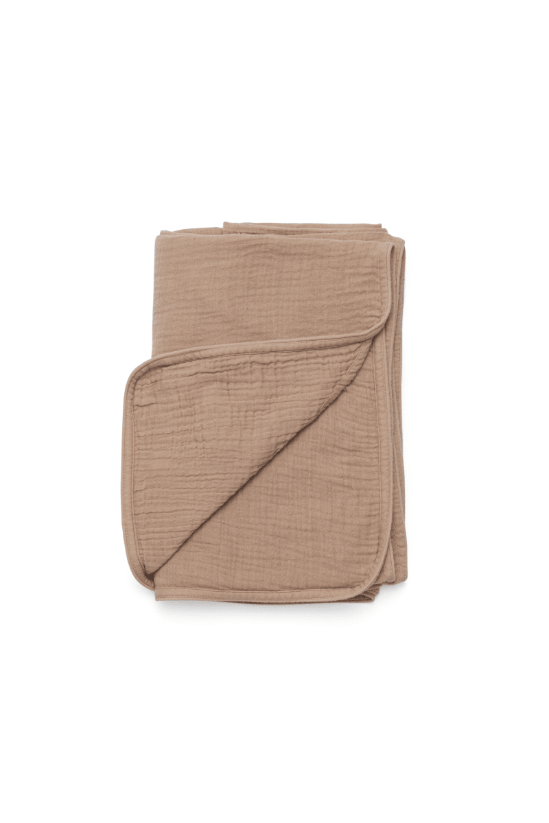 Ploekie Muslin Blanket XL - Fluffy Bunny - Rose Mocha van Donsje Amsterdam | Kids Conceptstore Le Fanfare