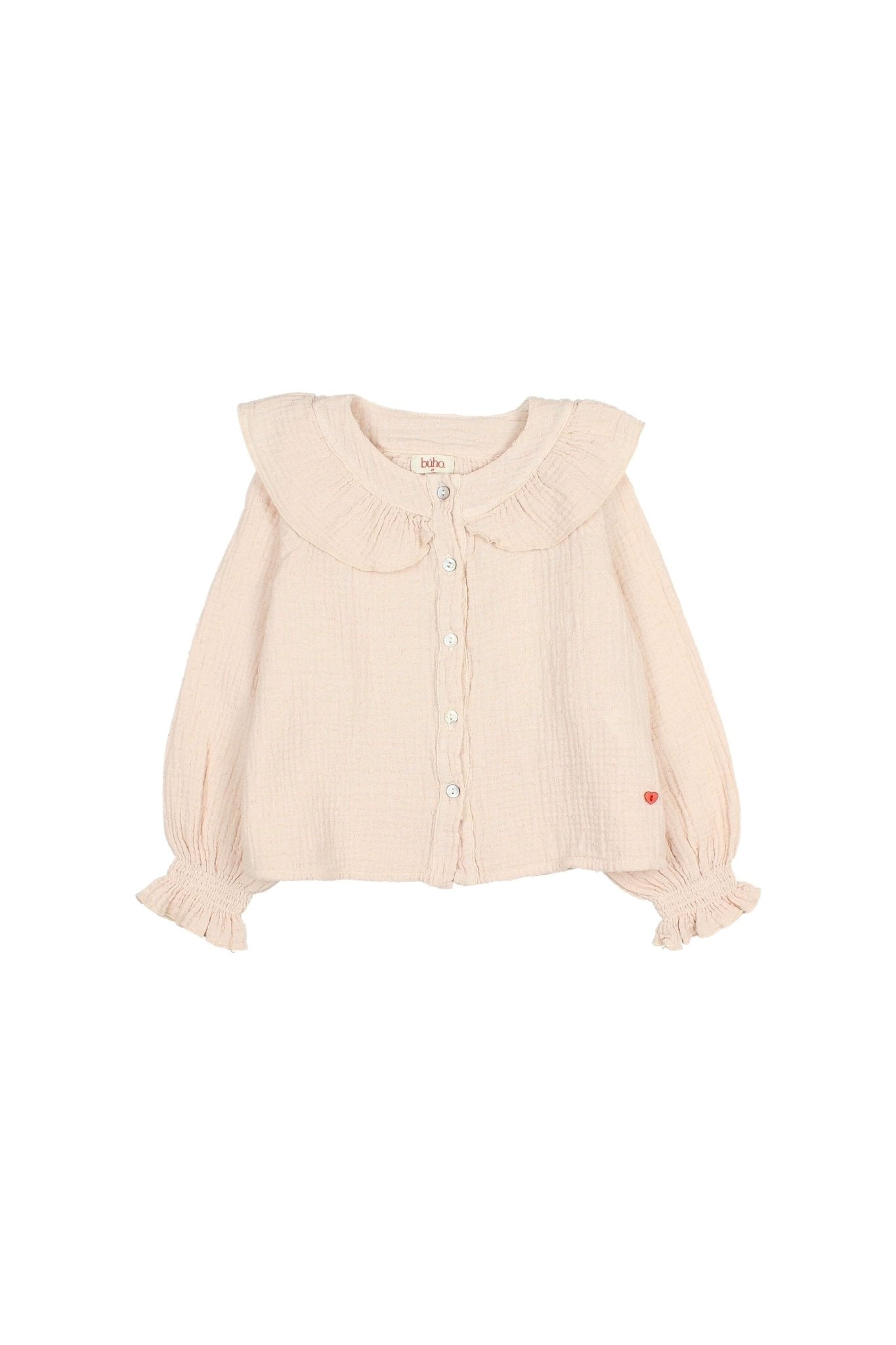 Plumeti blouse - Cream pink van Búho | Kids Conceptstore Le Fanfare