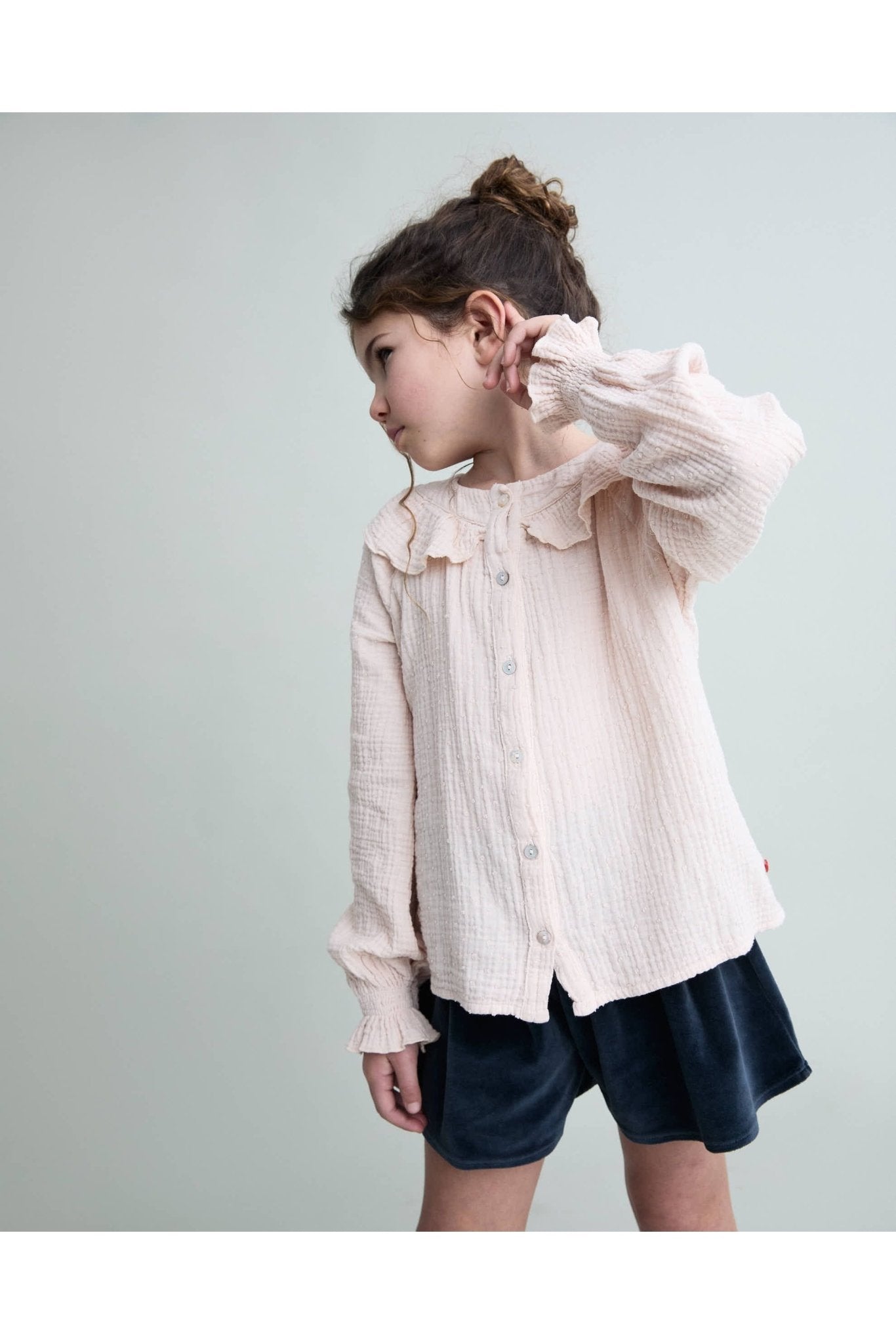 Plumeti blouse - Cream pink van Búho | Kids Conceptstore Le Fanfare