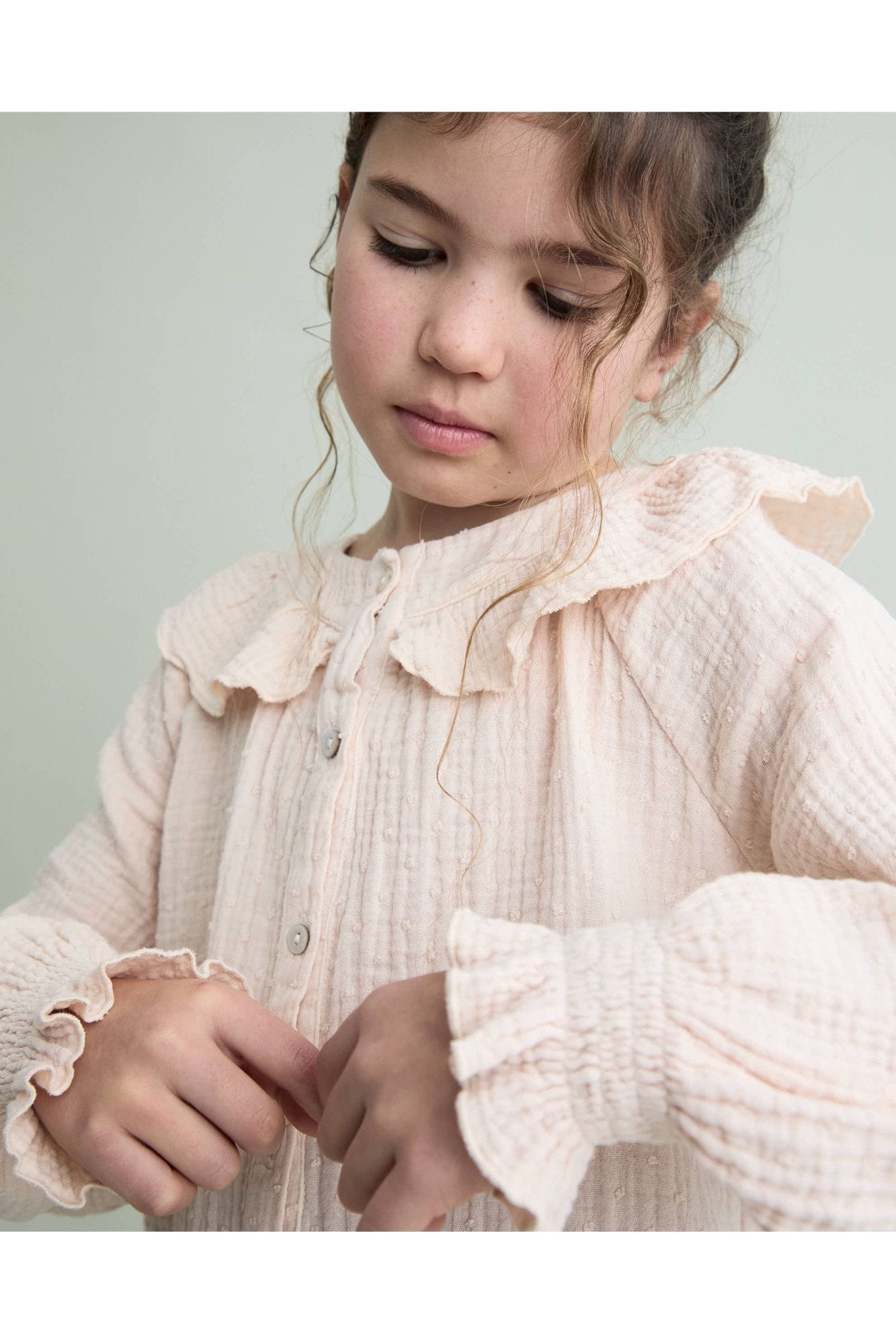 Plumeti blouse - Cream pink van Búho | Kids Conceptstore Le Fanfare