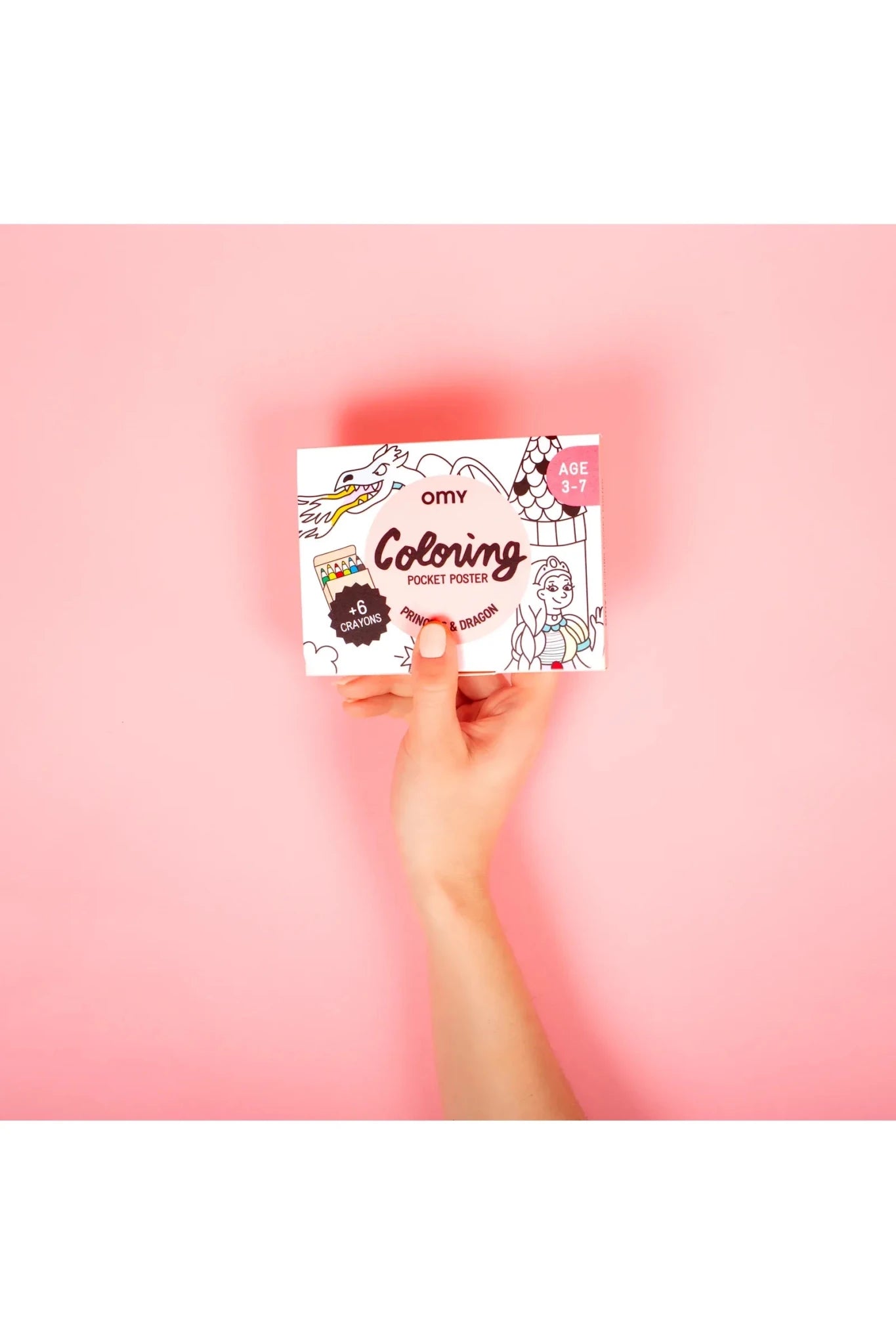 Pocket colorings + 1 display Princesses & Dragon van OMY | Kids Conceptstore Le Fanfare