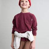 Pocket t-shirt - Pomegranate van Búho | Kids Conceptstore Le Fanfare