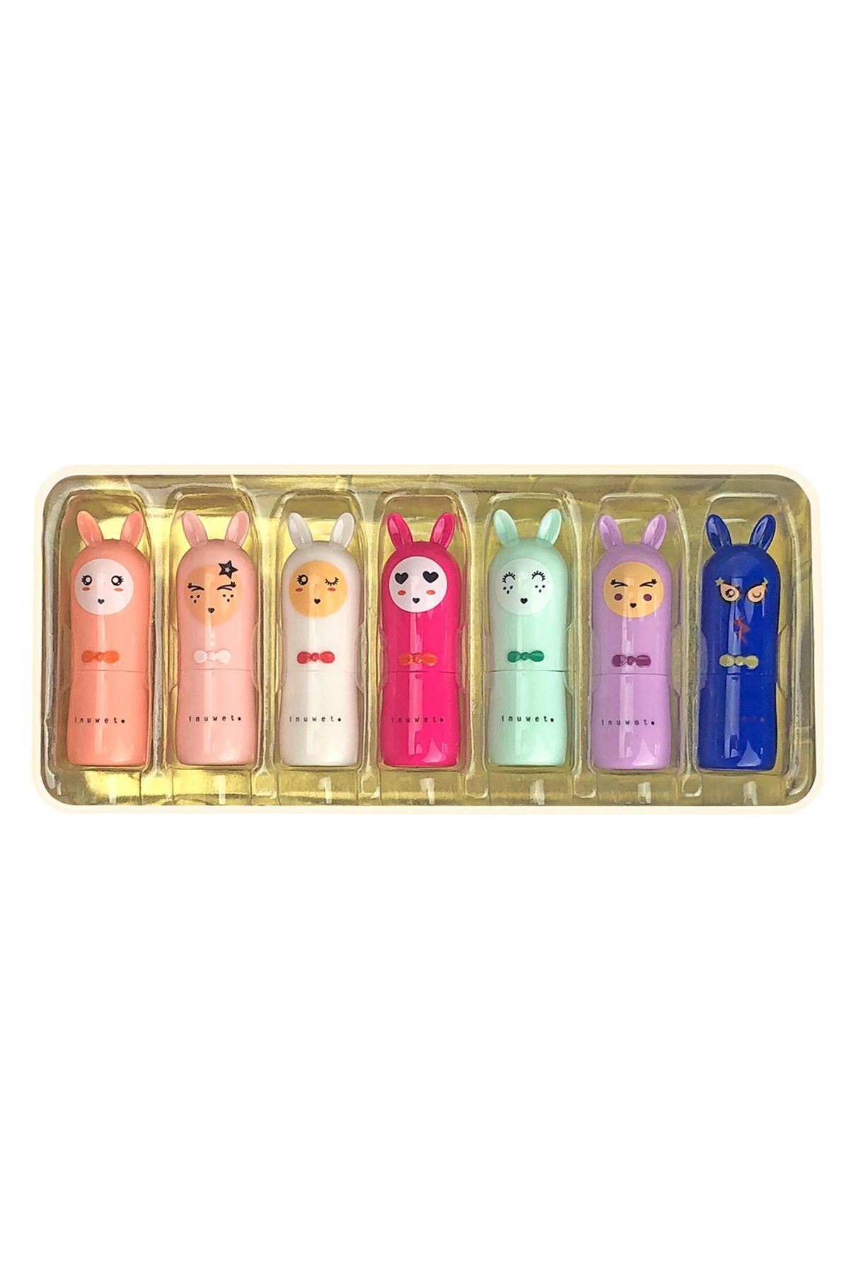 Pompon Box 7 Lip Balms van Inuwet | Kids Conceptstore Le Fanfare