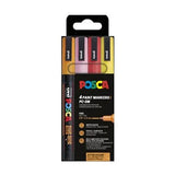 Posca marker - Set van 4 met conische punt - glitter - fijn - Warm van Posca | Kids Conceptstore Le Fanfare