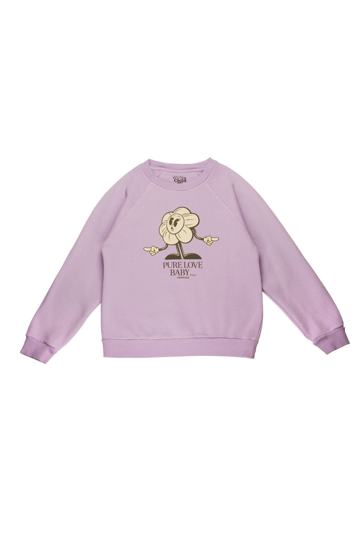 Pure Love Sweat Shirt - Glycine van Sunchild | Kids Conceptstore Le Fanfare