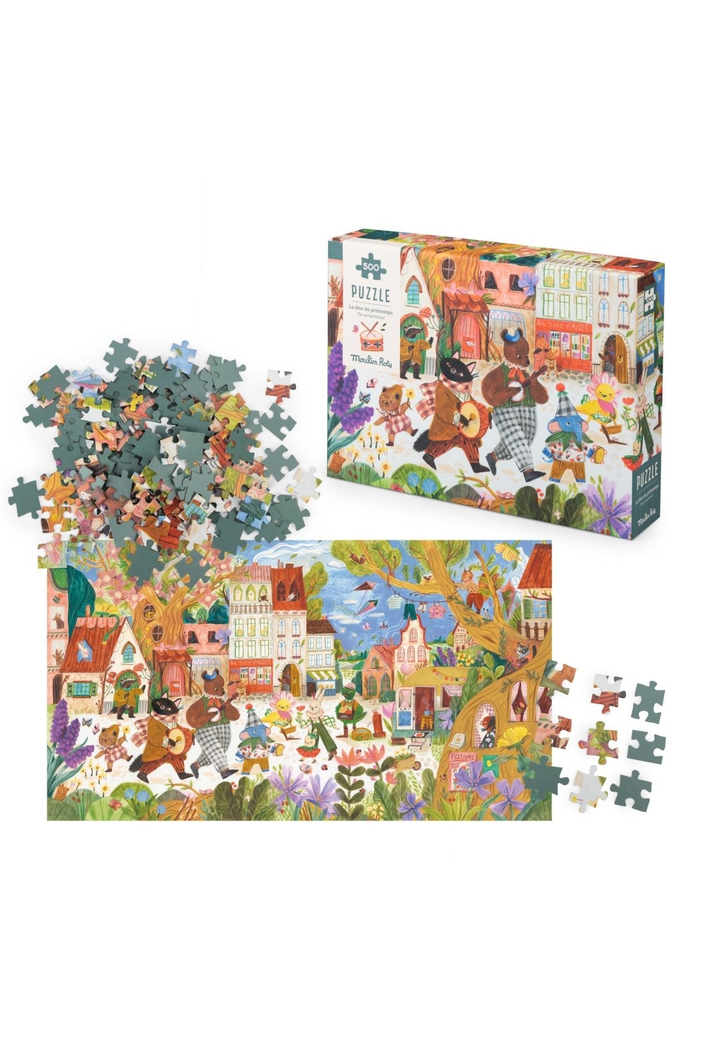 Puzzel (500 st) - Les Minouchkas van Moulin Roty | Kids Conceptstore Le Fanfare