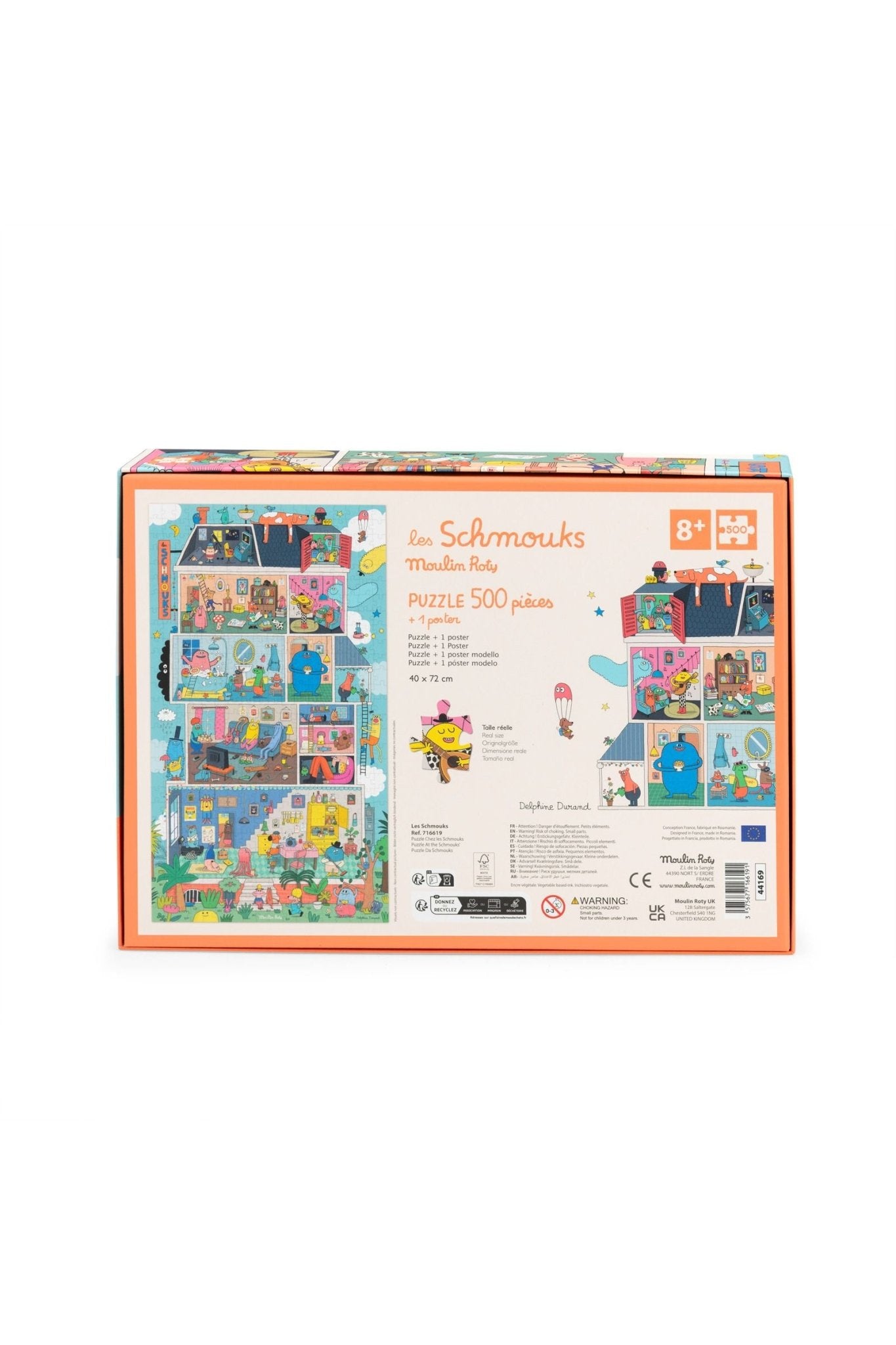Puzzel Bij de Schmouks (500 st) - Les Schmouks van Moulin Roty | Kids Conceptstore Le Fanfare