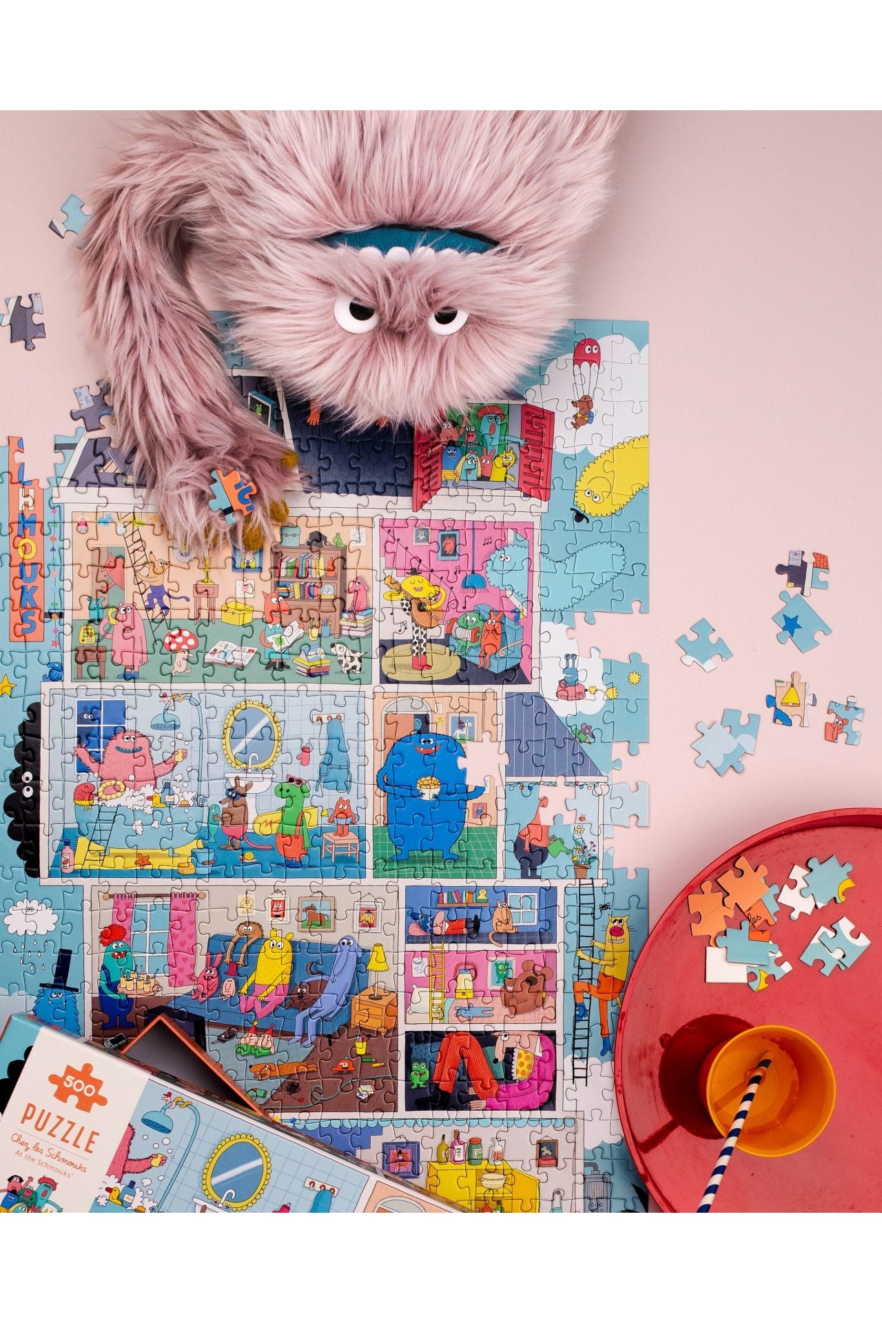 Puzzel Bij de Schmouks (500 st) - Les Schmouks van Moulin Roty | Kids Conceptstore Le Fanfare