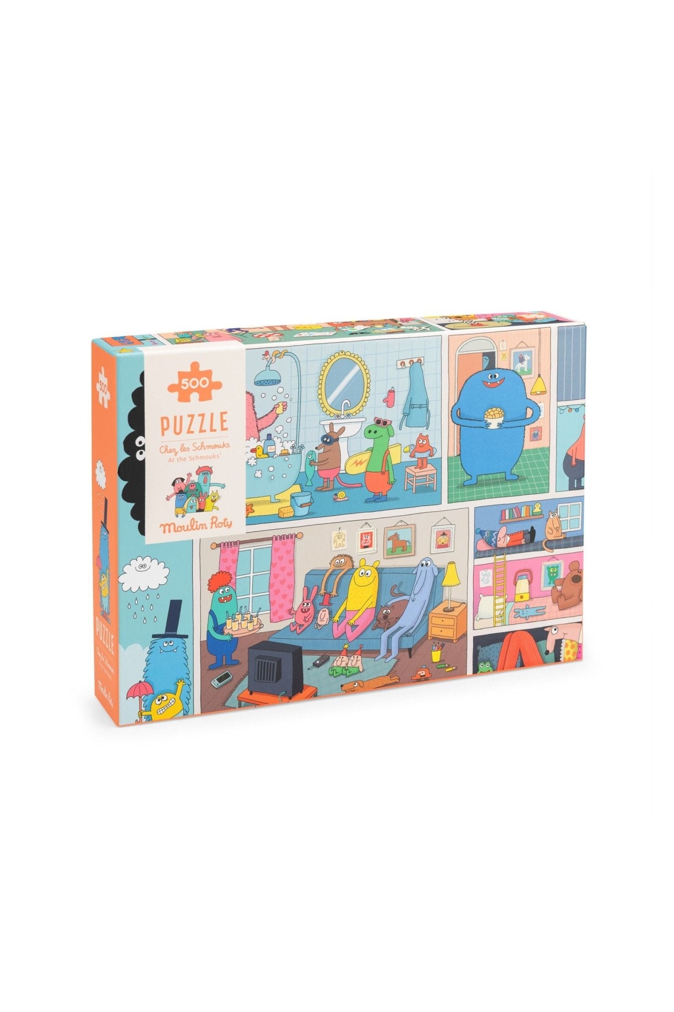 Puzzel Bij de Schmouks (500 st) - Les Schmouks van Moulin Roty | Kids Conceptstore Le Fanfare