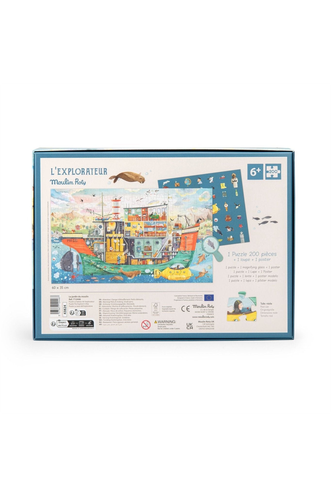 Puzzel de boot De ontdekker - Le Jardin du Moulin van Moulin Roty | Kids Conceptstore Le Fanfare