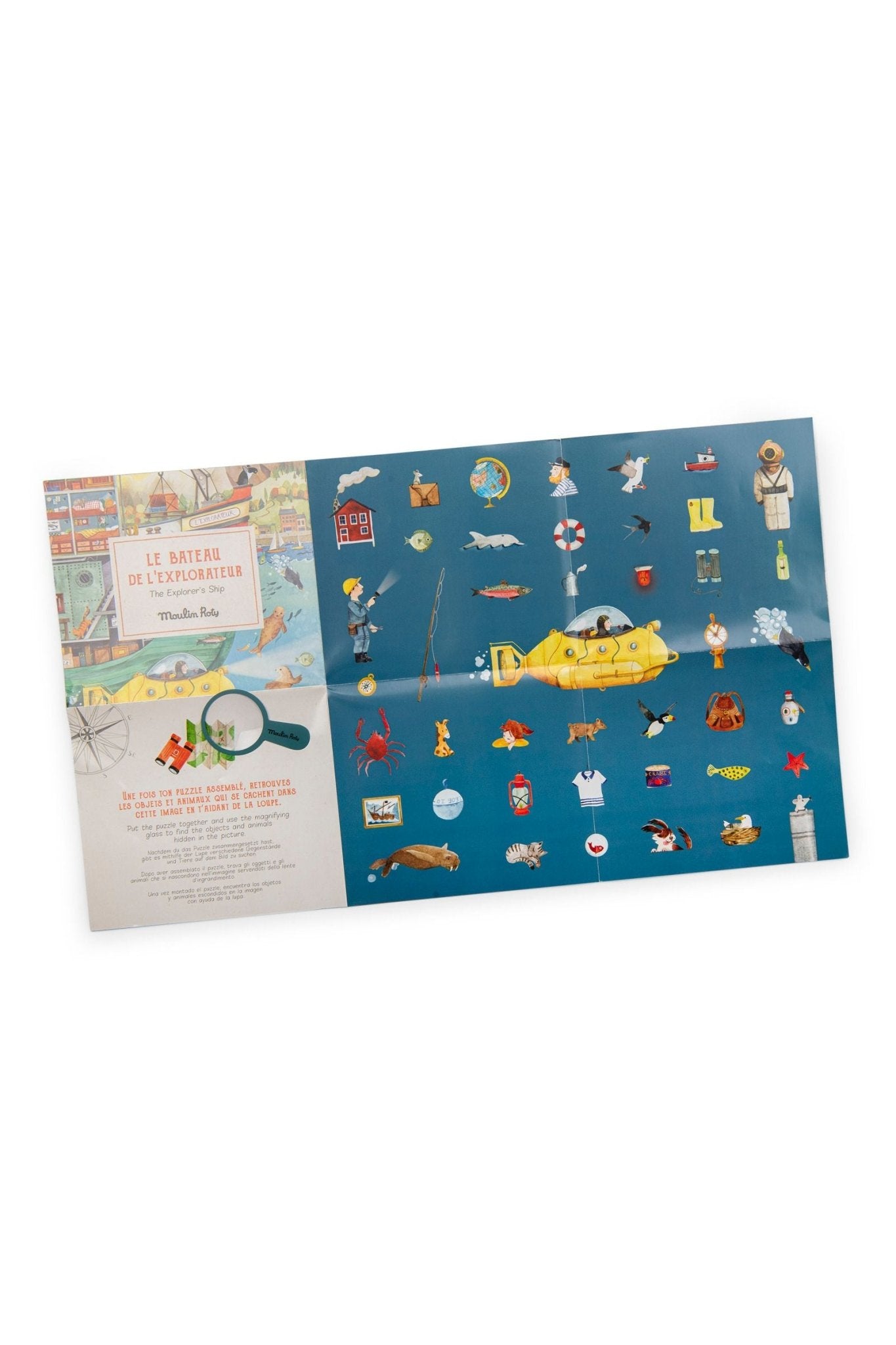 Puzzel de boot De ontdekker - Le Jardin du Moulin van Moulin Roty | Kids Conceptstore Le Fanfare