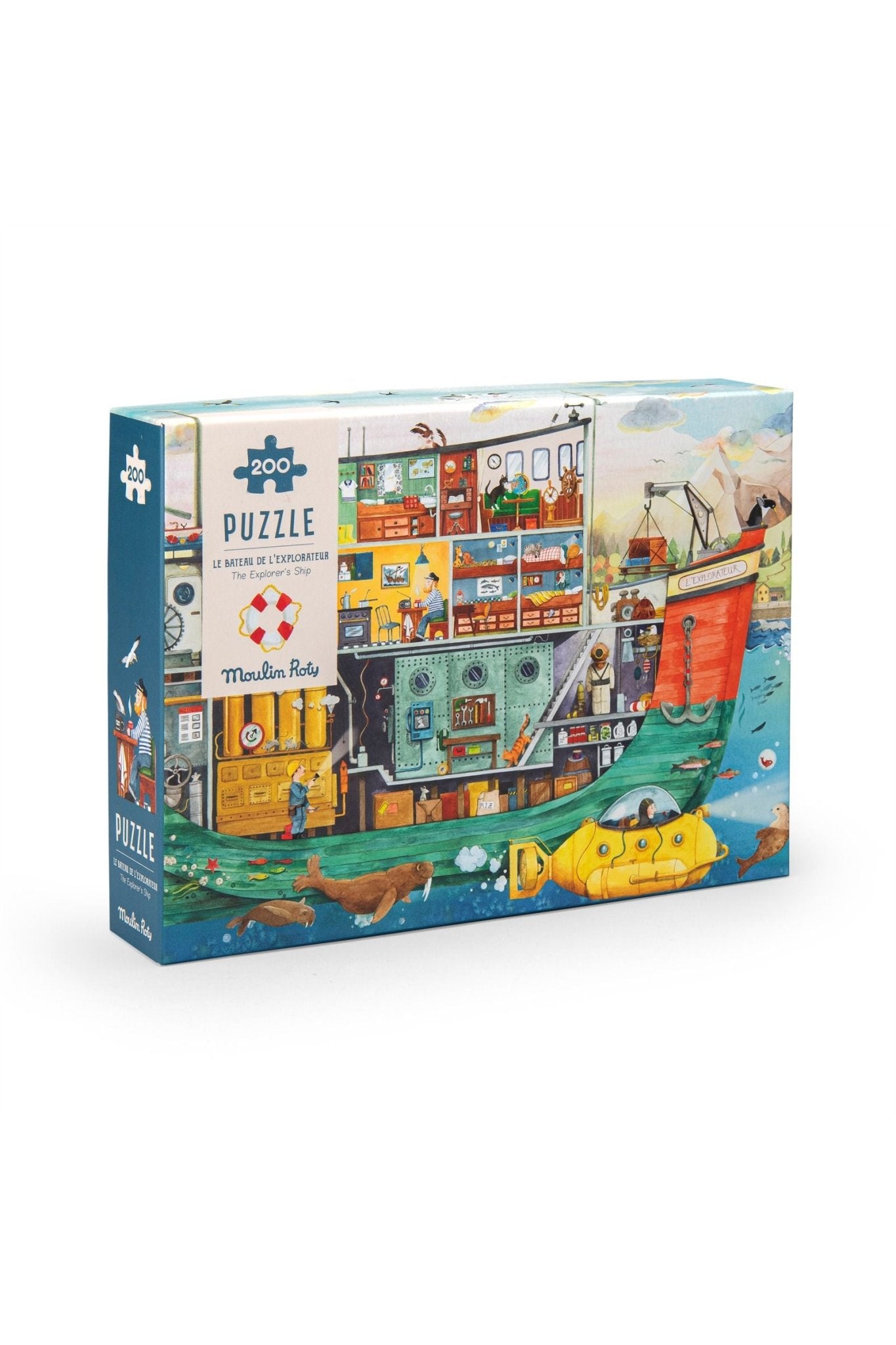 Puzzel de boot De ontdekker - Le Jardin du Moulin van Moulin Roty | Kids Conceptstore Le Fanfare