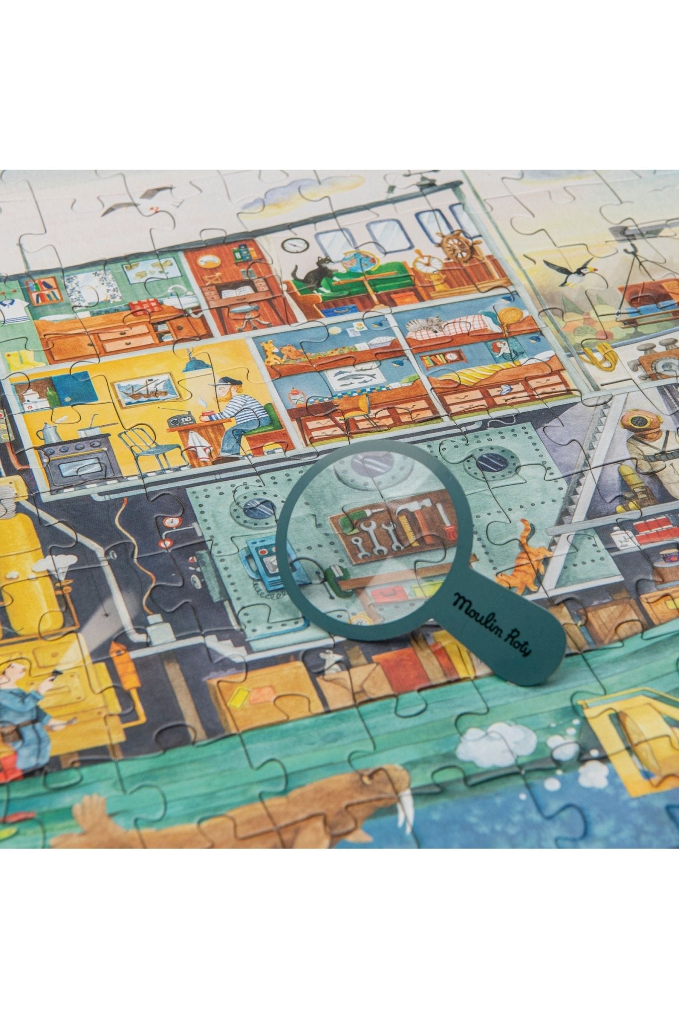 Puzzel de boot De ontdekker - Le Jardin du Moulin van Moulin Roty | Kids Conceptstore Le Fanfare