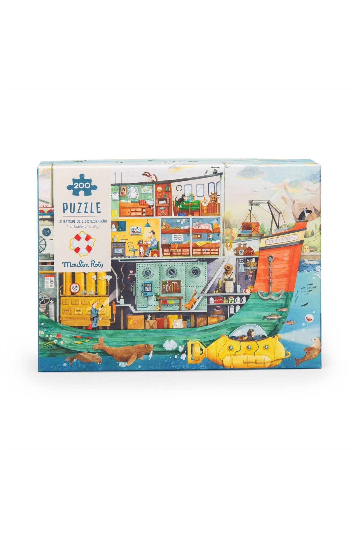 Puzzel de boot De ontdekker - Le Jardin du Moulin van Moulin Roty | Kids Conceptstore Le Fanfare