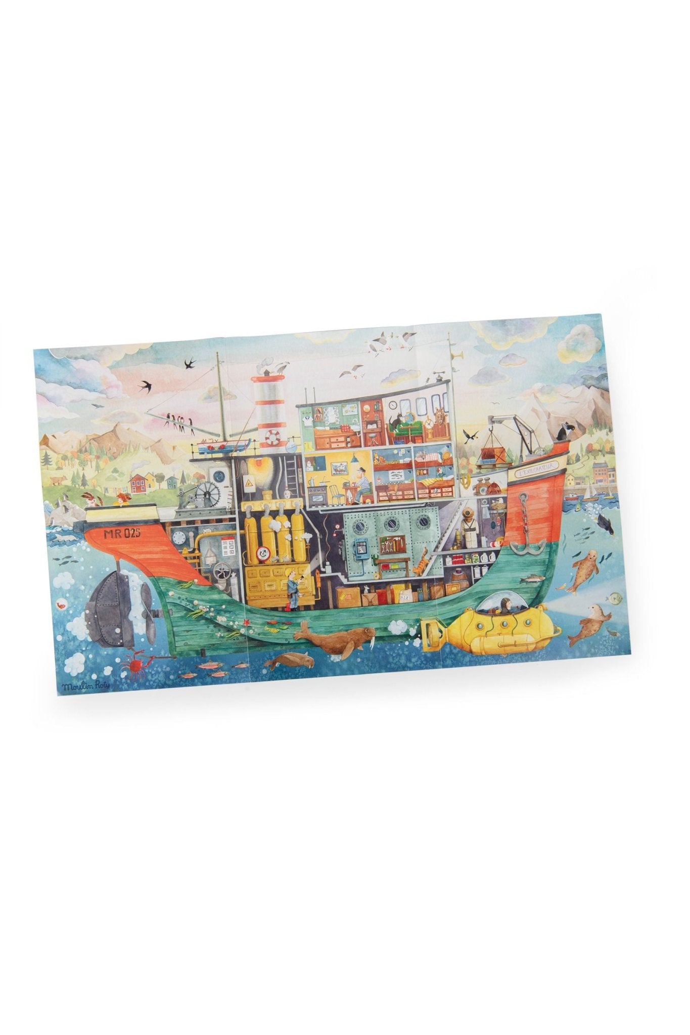 Puzzel de boot De ontdekker - Le Jardin du Moulin van Moulin Roty | Kids Conceptstore Le Fanfare