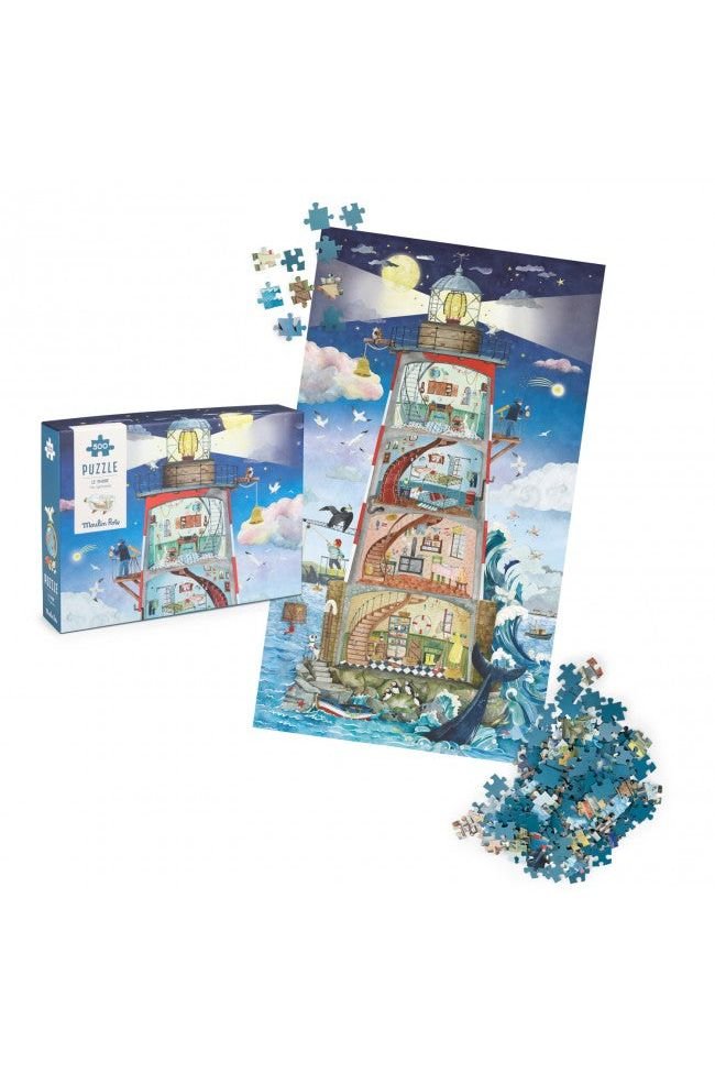 Puzzel vuurtoren (500 st) van Moulin Roty | Kids Conceptstore Le Fanfare