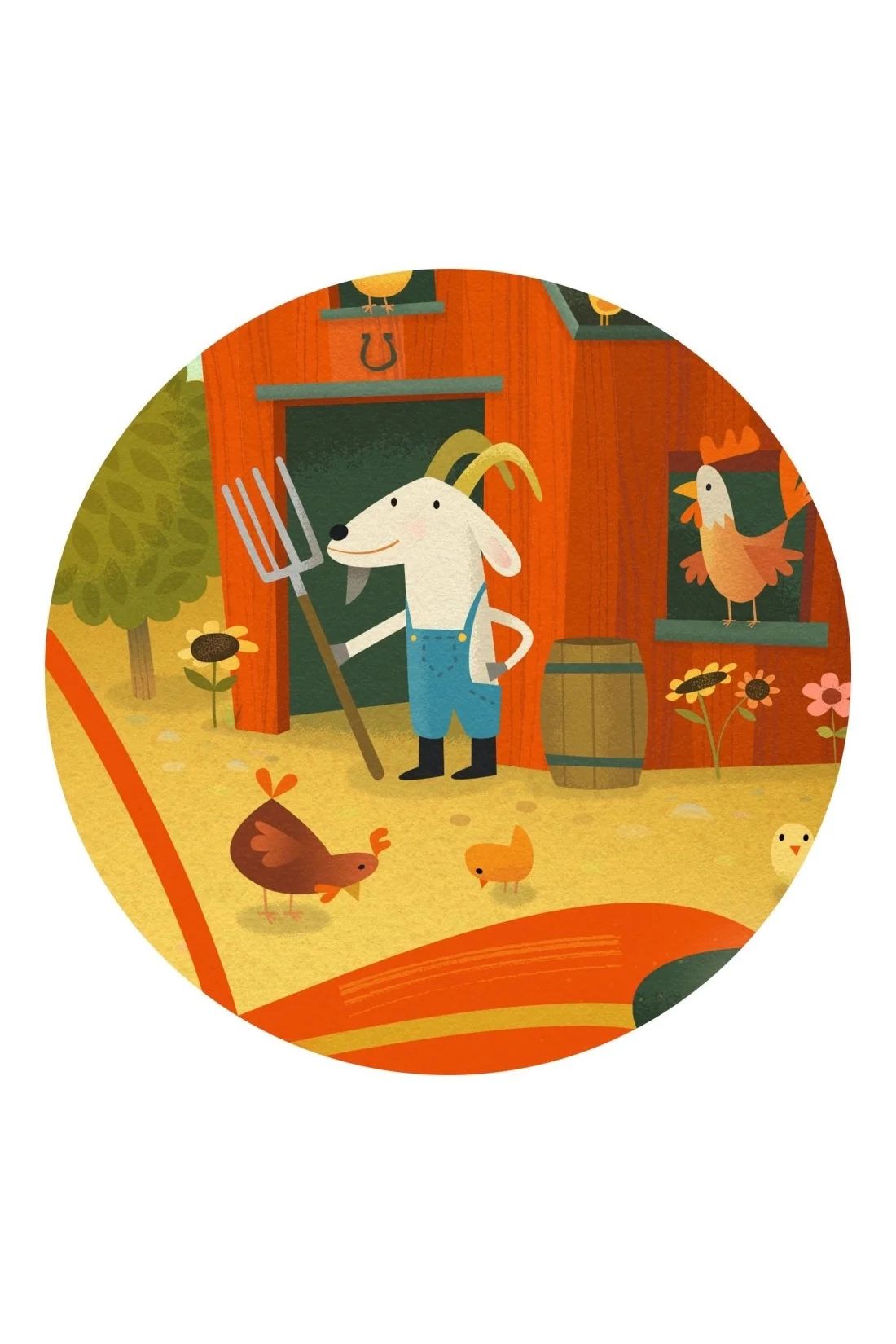 Puzzle silhouette - The tractor van Djeco | Kids Conceptstore Le Fanfare