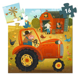 Puzzle silhouette - The tractor van Djeco | Kids Conceptstore Le Fanfare