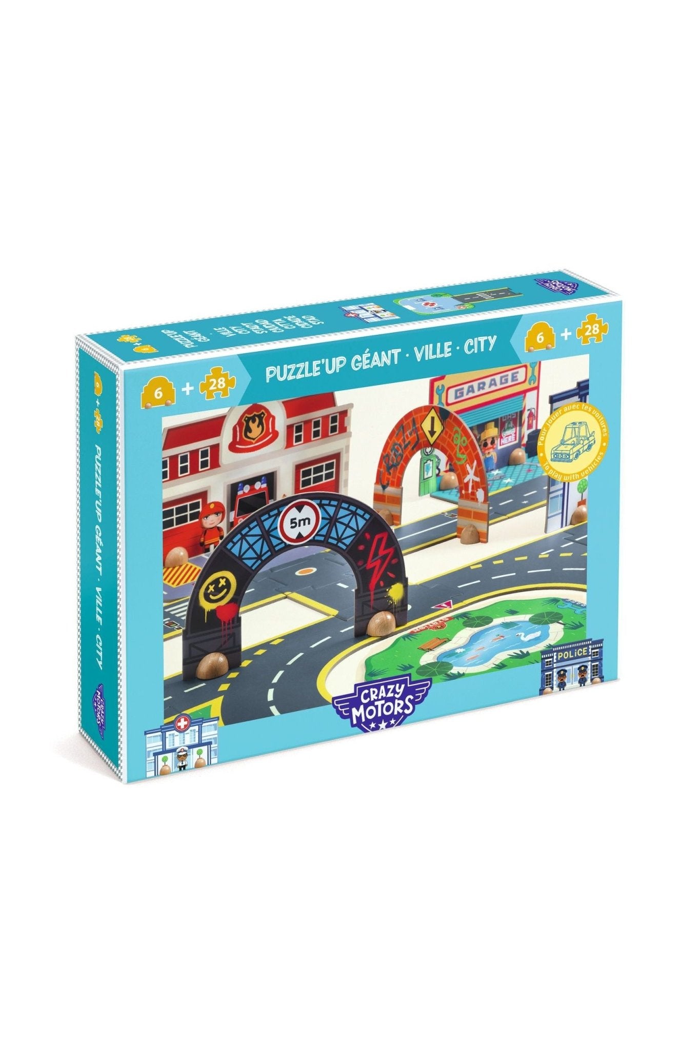 Puzzl'Up Giant - City - 33 pcs van Djeco | Kids Conceptstore Le Fanfare