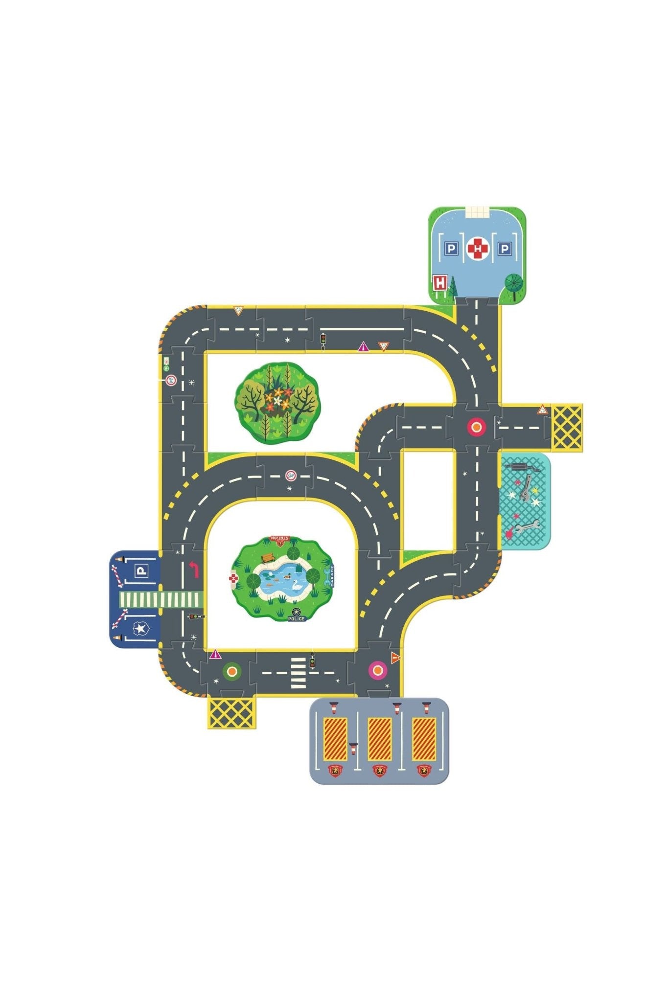 Puzzl'Up Giant - City - 33 pcs van Djeco | Kids Conceptstore Le Fanfare