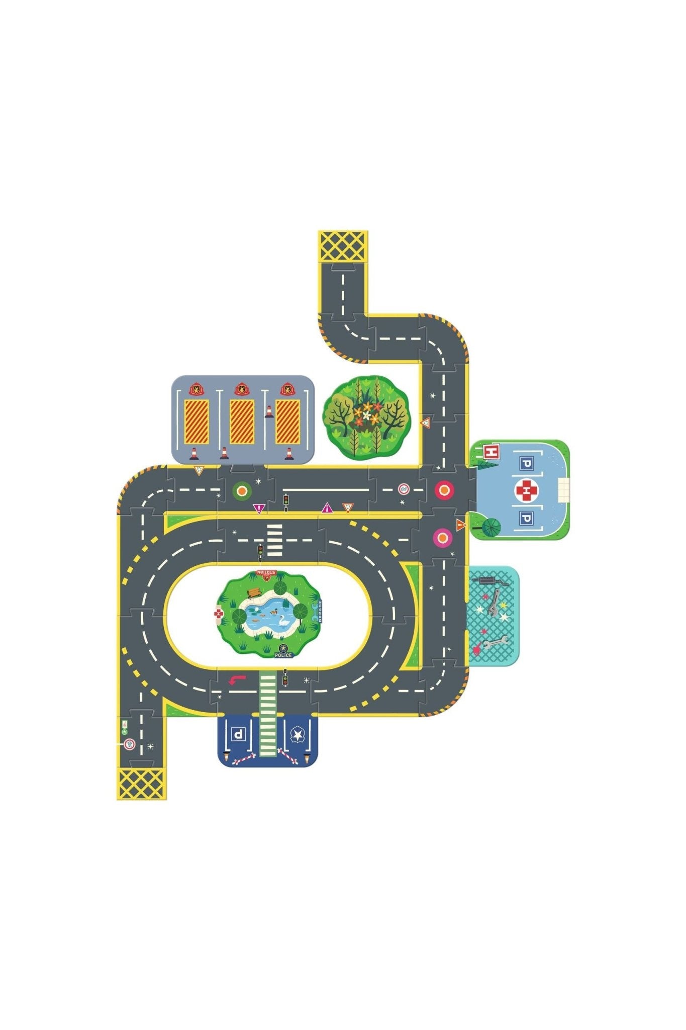 Puzzl'Up Giant - City - 33 pcs van Djeco | Kids Conceptstore Le Fanfare