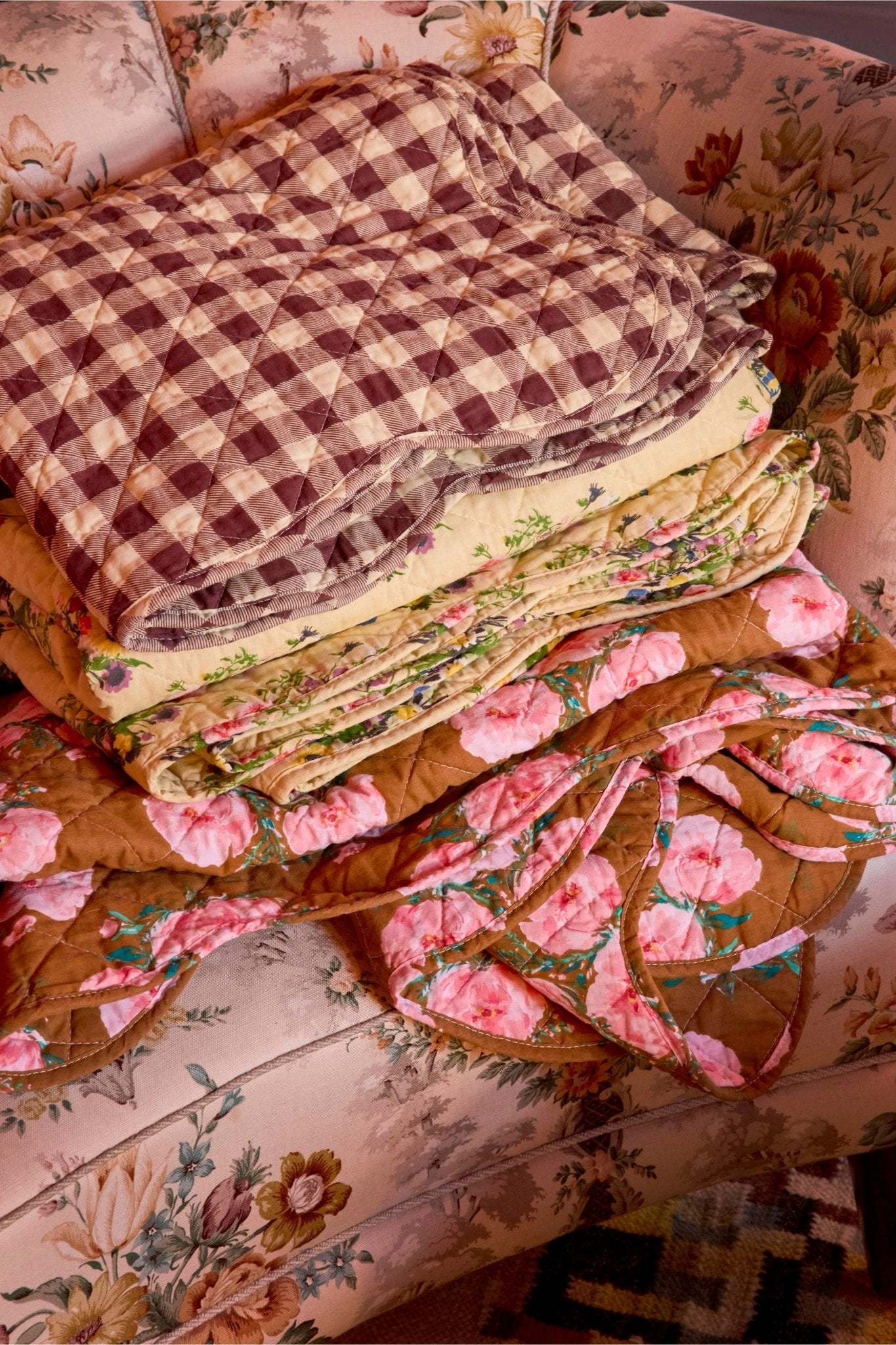 Quilt blanket with Check Me Out print van Rice | Kids Conceptstore Le Fanfare