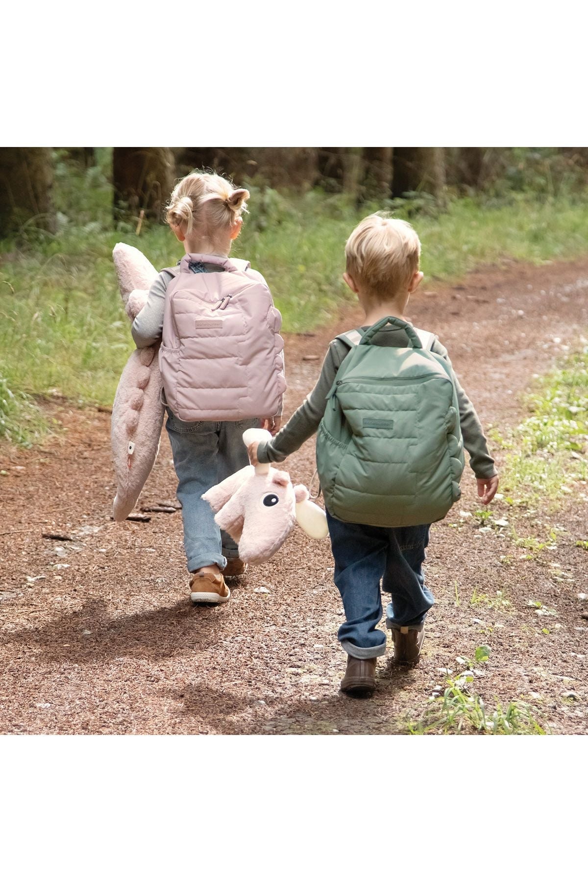 Quilted kids backpack Croco Green van Done by Deer | Kids Conceptstore Le Fanfare