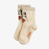 Rabbit 1-pack ear socks - Off-white van Mini Rodini | Kids Conceptstore Le Fanfare