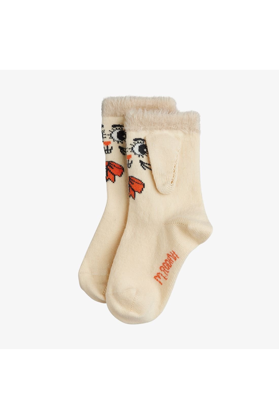 Rabbit 1-pack ear socks - Off-white van Mini Rodini | Kids Conceptstore Le Fanfare